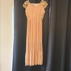Tan midi dress